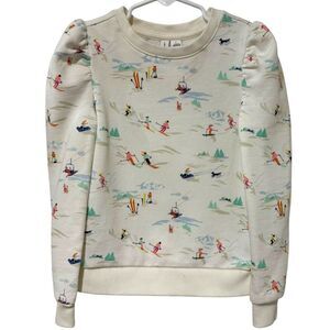 Janie and Jack | Sweatshirt Ski Day Long Sleeve Pullover Crew Neck- Size 6